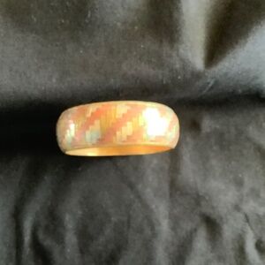 3 metal woven bangle